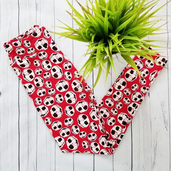 LuLaRoe Pants - 🌹 Lularoe (OS) Jack Skellington Leggings l Red